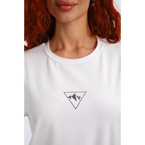 Футболка женская №85558 кулирка пенье (р-ры: 42-56) белый