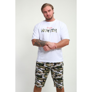 Костюм двойка мужской КМ-01 кулирка (р-ры: 46-56) белый Hunter