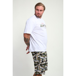 Костюм двойка мужской КМ-01 кулирка (р-ры: 46-56) белый Hunter