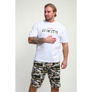 Костюм двойка мужской КМ-01 кулирка (р-ры: 46-56) белый Hunter