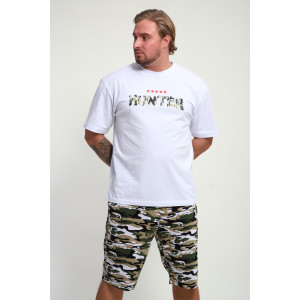 Костюм двойка мужской КМ-01 кулирка (р-ры: 46-56) белый Hunter