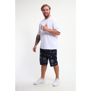 Костюм двойка мужской КМ-01 кулирка (р-ры: 46-56) синий-желтый-белый-Буквы Star Костюм двойка мужской КМ-01 кулирка (р-ры: 46-56) синий-желтый-белый-Буквы Star