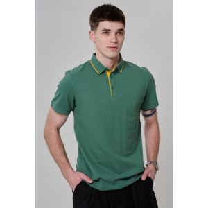 Футболка мужская №14457 пике (р-ры: 48-60) зеленый Футболка мужская №14457 пике (р-ры: 48-60) зеленый