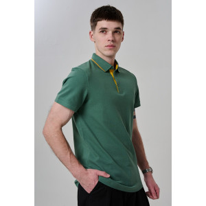 Футболка мужская №14457 пике (р-ры: 48-60) зеленый Футболка мужская №14457 пике (р-ры: 48-60) зеленый