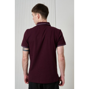 Футболка мужская №14454 пике (р-ры: 48-60) бордовый Футболка мужская №14454 пике (р-ры: 48-60) бордовый