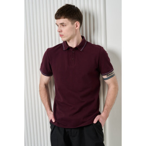 Футболка мужская №14454 пике (р-ры: 48-60) бордовый Футболка мужская №14454 пике (р-ры: 48-60) бордовый