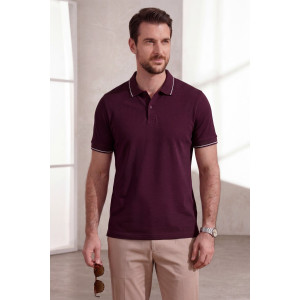 Футболка мужская №14454 пике (р-ры: 48-60) бордовый Футболка мужская №14454 пике (р-ры: 48-60) бордовый