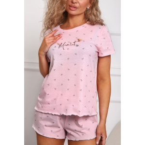 Пижама женская №29543 кулирка (р-ры: 44-54) пудра Пижама женская №29543 кулирка (р-ры: 44-54) пудра