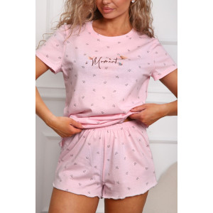 Пижама женская №29543 кулирка (р-ры: 44-54) пудра Пижама женская №29543 кулирка (р-ры: 44-54) пудра