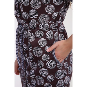 Халат женский №37008 кулирка (р-ры: 46-56) коричневый Халат женский №37008 кулирка (р-ры: 46-56) коричневый