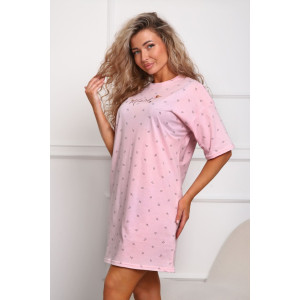 Сорочка женская №29545 кулирка (р-ры: 46-56) пудра Сорочка женская №29545 кулирка (р-ры: 46-56) пудра