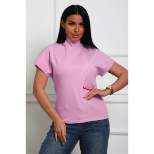 Блузка женская №84304 кулирка с лайкрой (р-ры: 44-58) розовый Блузка женская №84304 кулирка с лайкрой (р-ры: 44-58) розовый