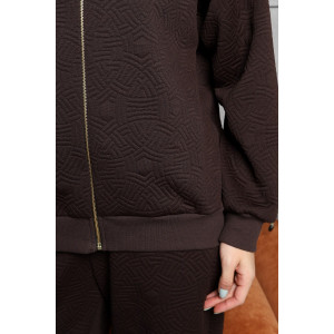 Костюм двойка женский №2286/2 капитоний (р-ры: 42-54) шоколад Костюм двойка женский №2286/2 капитоний (р-ры: 42-54) шоколад