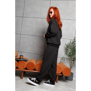 Костюм двойка женский №2286/1 капитоний (р-ры: 42-54) черный Костюм двойка женский №2286/1 капитоний (р-ры: 42-54) черный