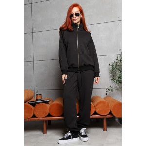 Костюм двойка женский №2286/1 капитоний (р-ры: 42-54) черный Костюм двойка женский №2286/1 капитоний (р-ры: 42-54) черный