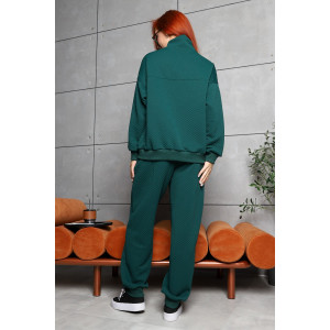 Костюм двойка женский №2286 капитоний (р-ры: 42-54) изумруд Костюм двойка женский №2286 капитоний (р-ры: 42-54) изумруд