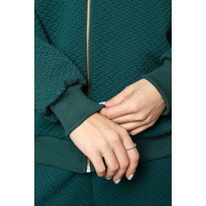 Костюм двойка женский №2286 капитоний (р-ры: 42-54) изумруд Костюм двойка женский №2286 капитоний (р-ры: 42-54) изумруд