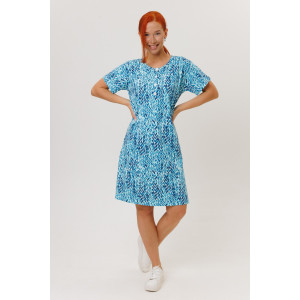 Туника женская №2274 кулирка (р-ры: 48-58) бирюза