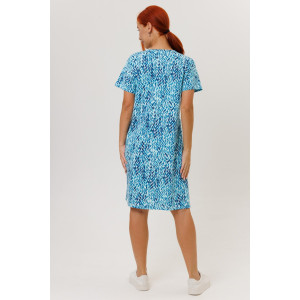 Туника женская №2274 кулирка (р-ры: 48-58) бирюза