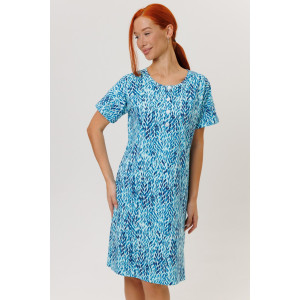 Туника женская №2274 кулирка (р-ры: 48-58) бирюза