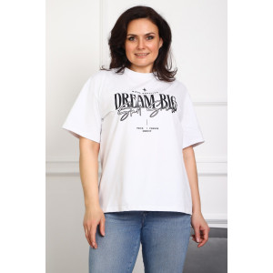 Туника женская №88557 кулирка с лайкрой пенье (р-ры: 46-76) белый