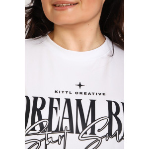 Туника женская №88557 кулирка с лайкрой пенье (р-ры: 46-76) белый