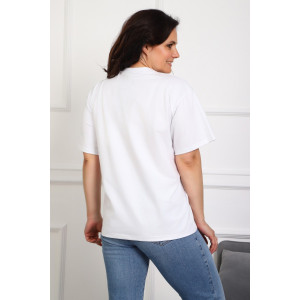 Туника женская №88557 кулирка с лайкрой пенье (р-ры: 46-76) белый
