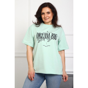 Туника женская №88557 кулирка с лайкрой пенье (р-ры: 46-76) мята