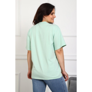 Туника женская №88557 кулирка с лайкрой пенье (р-ры: 46-76) мята