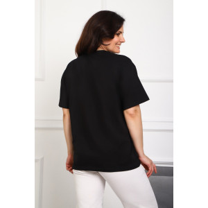 Туника женская №88556 кулирка с лайкрой пенье (р-ры: 46-76) черный