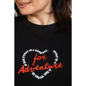 Туника женская №88556 кулирка с лайкрой пенье (р-ры: 46-76) черный