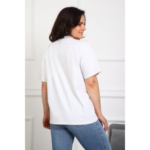 Туника женская №88556 кулирка с лайкрой пенье (р-ры: 46-76) белый