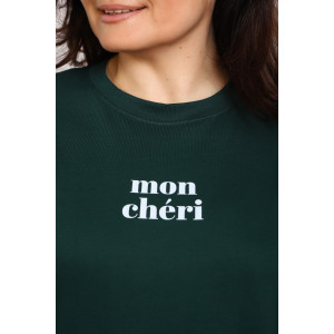 Туника женская №88555 кулирка с лайкрой пенье (р-ры: 46-76) темно-зеленый