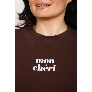 Туника женская №88555 кулирка с лайкрой пенье (р-ры: 46-76) коричневый