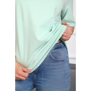 Туника женская №88555 кулирка с лайкрой пенье (р-ры: 46-76) мята