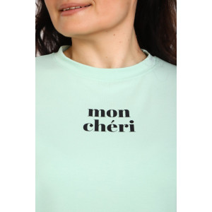 Туника женская №88555 кулирка с лайкрой пенье (р-ры: 46-76) мята