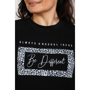 Лонгслив женский №88554 кулирка с лайкрой пенье (р-ры: 46-76) черный