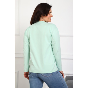 Лонгслив женский №88553 кулирка с лайкрой пенье (р-ры: 46-76) мята
