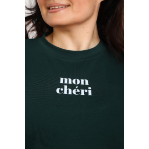 Лонгслив женский №88553 кулирка с лайкрой пенье (р-ры: 46-76) темно-зеленый