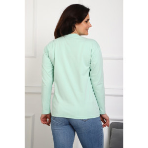 Лонгслив женский №88552 кулирка с лайкрой пенье (р-ры: 46-76) мята