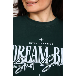 Лонгслив женский №88552 кулирка с лайкрой пенье (р-ры: 46-76) темно-зеленый