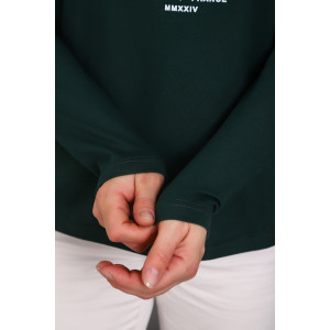 Лонгслив женский №88552 кулирка с лайкрой пенье (р-ры: 46-76) темно-зеленый