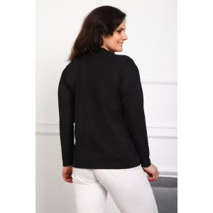Лонгслив женский №88552 кулирка с лайкрой пенье (р-ры: 46-76) черный