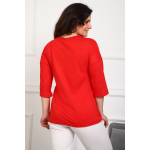 Туника женская №88551 кулирка (р-ры: 46-68) красный