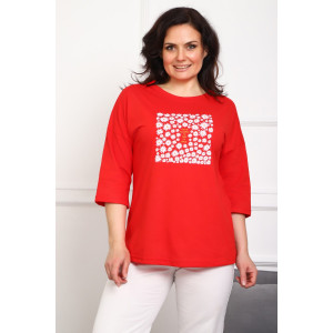 Туника женская №88551 кулирка (р-ры: 46-68) красный