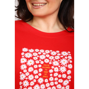 Туника женская №88551 кулирка (р-ры: 46-68) красный