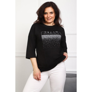 Туника женская №88550 кулирка (р-ры: 46-68) черный