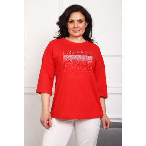 Туника женская №88550 кулирка (р-ры: 46-68) красный