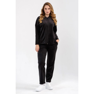 Костюм двойка женский "Домашний 2" 2252-В трикотаж (последний размер) черный 56,58