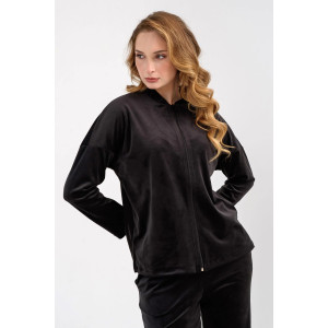 Костюм двойка женский "Домашний 2" 2252-В трикотаж (последний размер) черный 56,58